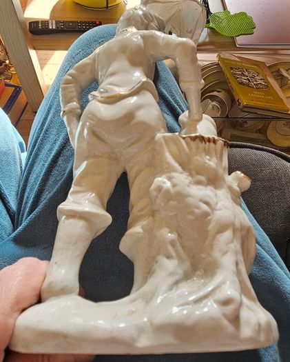 Pair of Large White Ornaments