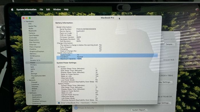 Mac Book Pro 14" M3/ 18 GB Ram/ 500GB Storage