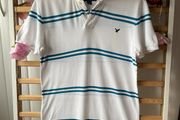 polo Tshirt American white striped 100% cotton xsmall