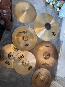 Assorted cymbals (Sabina, Zildjian, Meinhl)