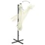 Cantilever Umbrella with Pole and LED Lights Sand 300 cm Image 7