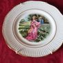 Paignton Devon Fragonard Courting Couple Fine Bone China Gold Gilt Decorative Plate With Hanger Made In Endland Image 5