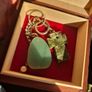 Vintage Irish Keyring with 2 Green Stones Image 2