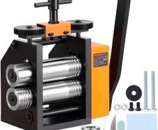 Rolling Mill, 3"/76 mm Jewelry Rolling Mill Machine, 1: 2 Gear Ratio, 3-in-1 Multi-function Rolling Mill, 0.1-7mm Press Thickness for Metal