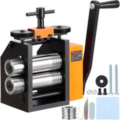 Rolling Mill, 3"/76 mm Jewelry Rolling Mill Machine, 1: 2 Gear Ratio, 3-in-1 Multi-function Rolling Mill, 0.1-7mm Press Thickness for Metal