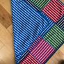 Polarn O Pyret POP reversible blanket unisex patchwork stripes Image 9