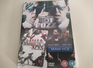 Brand New 3 film Boxset Dvd Hot Fuzz/Smokin Aces/Miami Vice