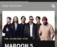 Maroon 5 Tickets x 2