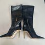 Reiss Black Leather knee high boots Image 8