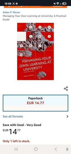 Managing your own learning at the university Aidan Moran