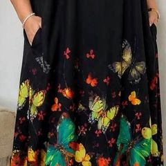 Stunning black butterfly Dress size 20/22
