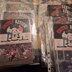 JOB LOT Manchester Utd -Old Trafford football programmes from the 1980s