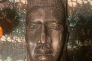 Ebony wooden face mask free postage
