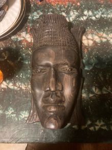 Ebony wooden face mask free postage