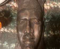 Ebony wooden face mask free postage