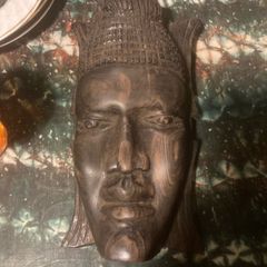 Ebony wooden face mask free postage