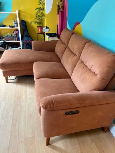 Corner Chaise Sofa with electrical recliner