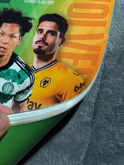 Celtic vs wolves match program magazine