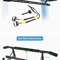 Pull up bar and suspension straps