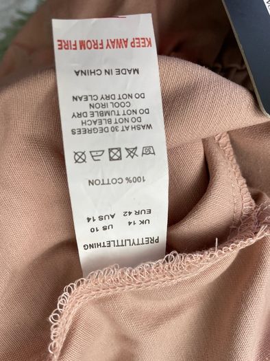 Prettylittlething nude utility joggers size 14