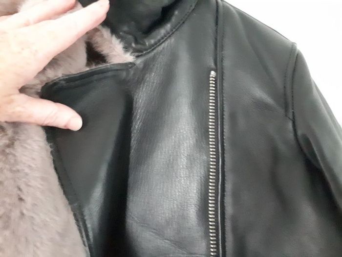 Whistles - Leather Biker Aviator Jacket - Black - UK 8 - BNWT RRP 479