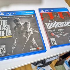 Pack of two PS4 videogames The Last of Us and Wolfenstein The New Order