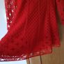 Red crochet designer Michelle Keegan skater dress for communion wedding party sun holidays M 10 12 Image 3