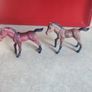 SET of 2 PONY  Brown Plastic Figure Toys. Image 3