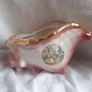 Staffordshire Gold Rimmed Shell Plant Pot Holder. Image 2