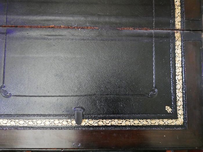 Antique Victorian  Brass Bounded Writing Box (WITH A KEY) 16" X 9" X 6,5"