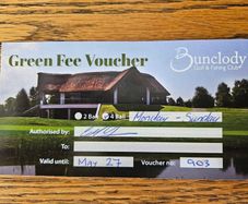 Golf Green Fee Voucher - 4 ball - Wexford