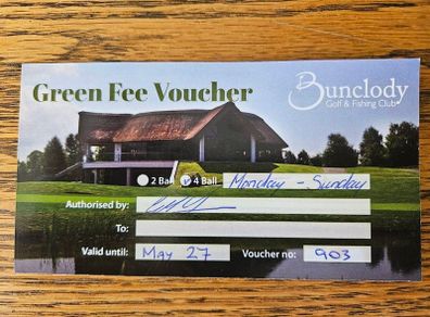 Golf Green Fee Voucher - 4 ball - Wexford