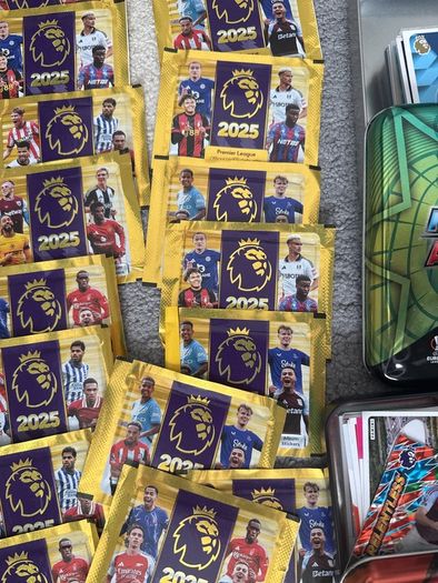 Huge Football Cards & Pack Lot - Panini Premier League 2025 Packs & Topps Match Attax Tins