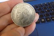 France 1868.5 Francs.90% Silver Crown.Emperor Napoleon 111.