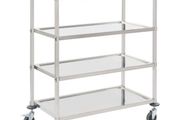 4-Tier Kitchen Trolley 107x55x125 cm Stainless Steel