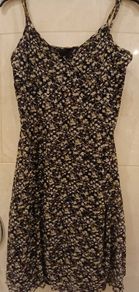 espirt black and white knee length dress