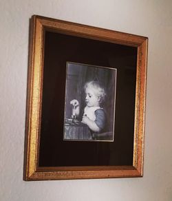 Antique engraving "The Little Architect"