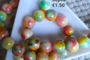 Colourful glass beads 8mm