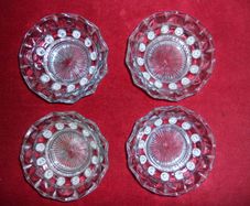 Antique Early 1900's Retro French Glass Ware in Light Blue.
