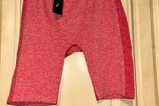 My protein double waistband red bicycle shorts