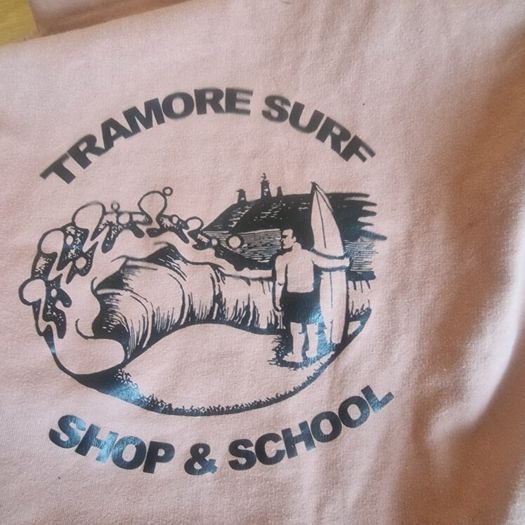 Dusty pink surf school hoodie age 7 to 8