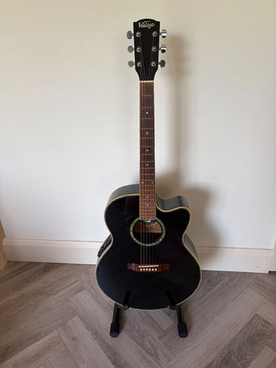 vintage electroacoustic guitar