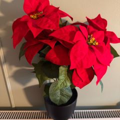 Artificial Red Poinsettia Plant