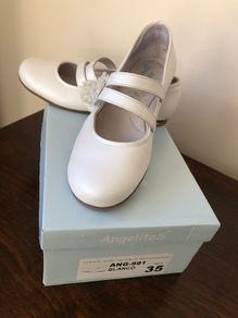 Ivory Leather Communion Shoes