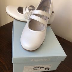 Ivory Leather Communion Shoes