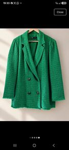 Zara green tweed blazer (Kate Middleton Style) Size L
