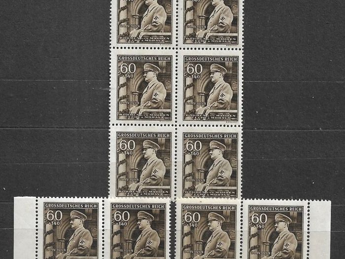 Bohemia and Moravia, hitler german occupation WWII, A. Hitler Birthday Mi. 136