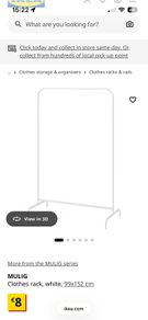IKEA white clothes rack