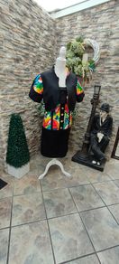 Vintage 80s 90s Jacqueline lechat Cannes pencil floral dress with cropped blazer