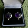 Vintage Sterling Silver 925 Amethyst Earrings Image 8